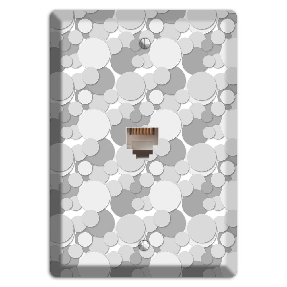 Multi Grey Bubble Dots Phone Wallplate