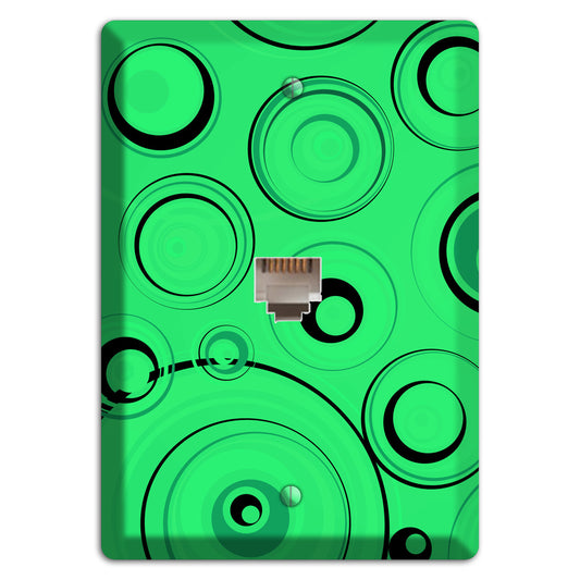 Bright Green Circles Phone Wallplate