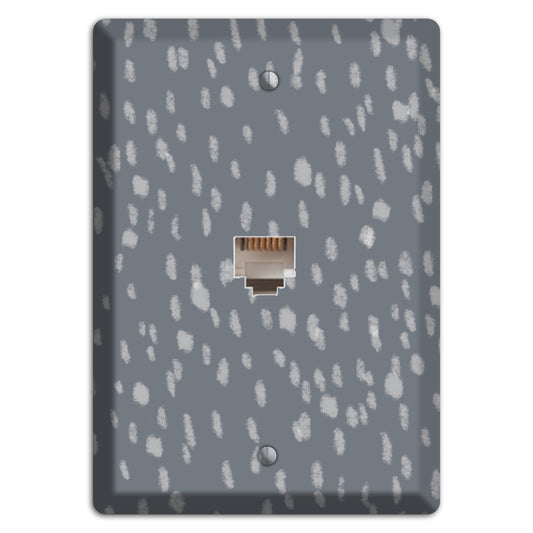 Gray and White Speckle Phone Wallplate