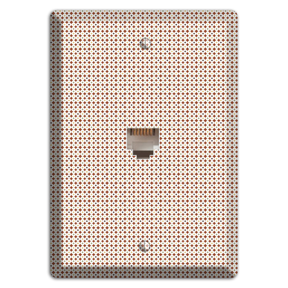 Beige Weave Phone Wallplate
