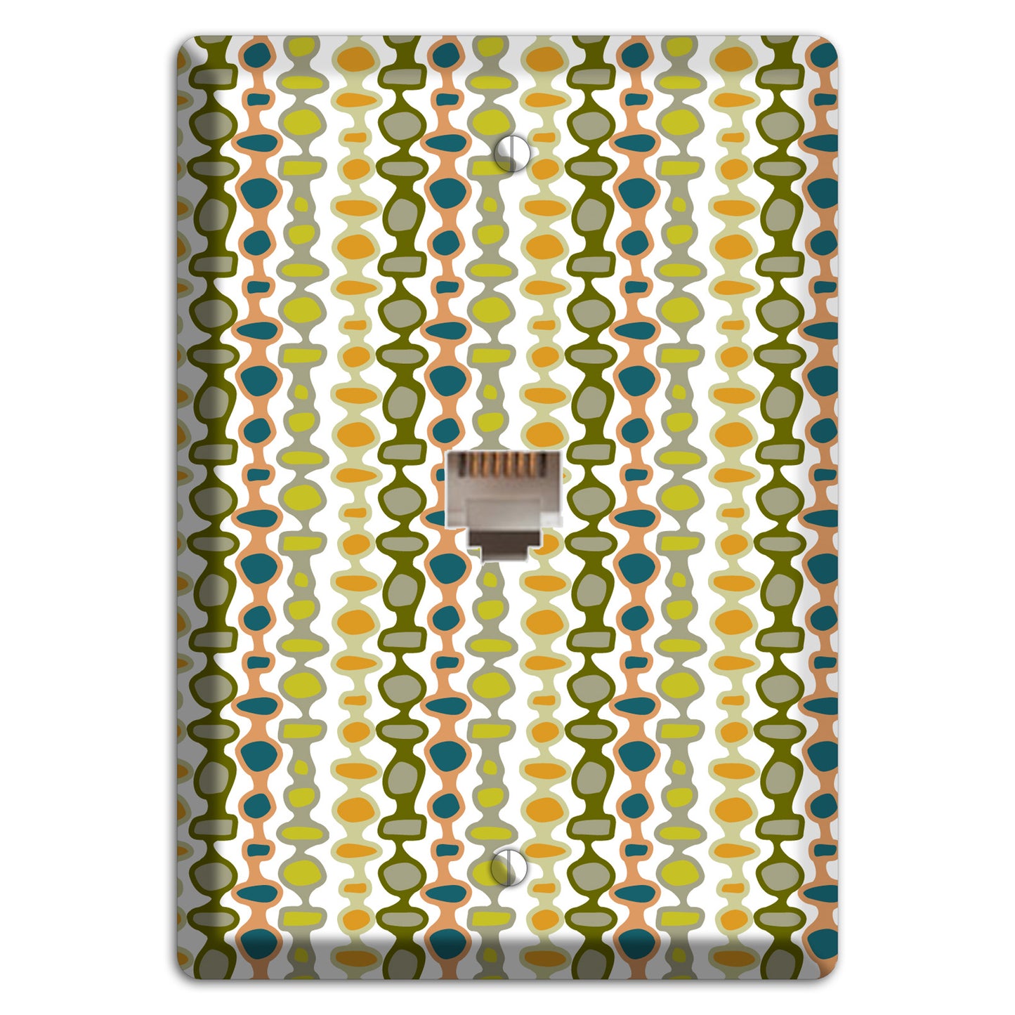 Multi Olive and Mustard Bead and Reel 2 Phone Wallplate