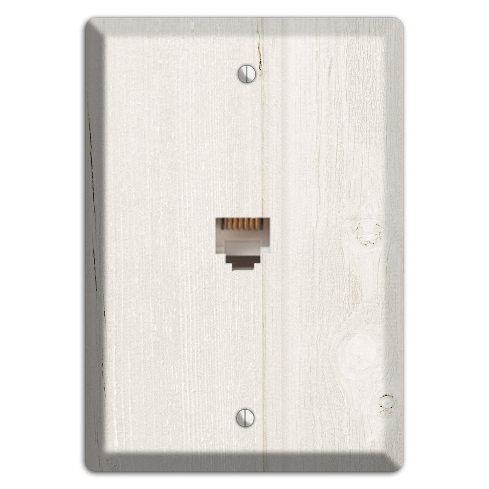 Spring Wood Antique Phone Wallplate