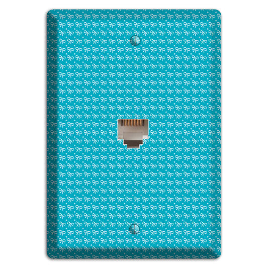 Turquoise Bows Phone Wallplate