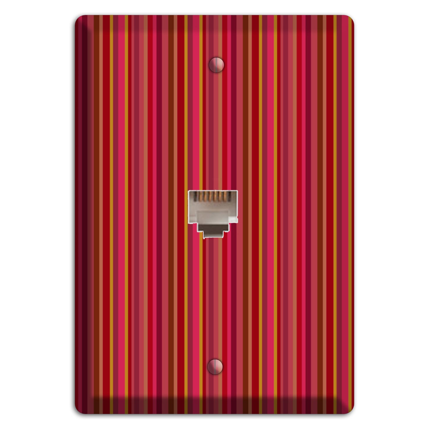 Multi Red Vertical Stripes 2 Phone Wallplate