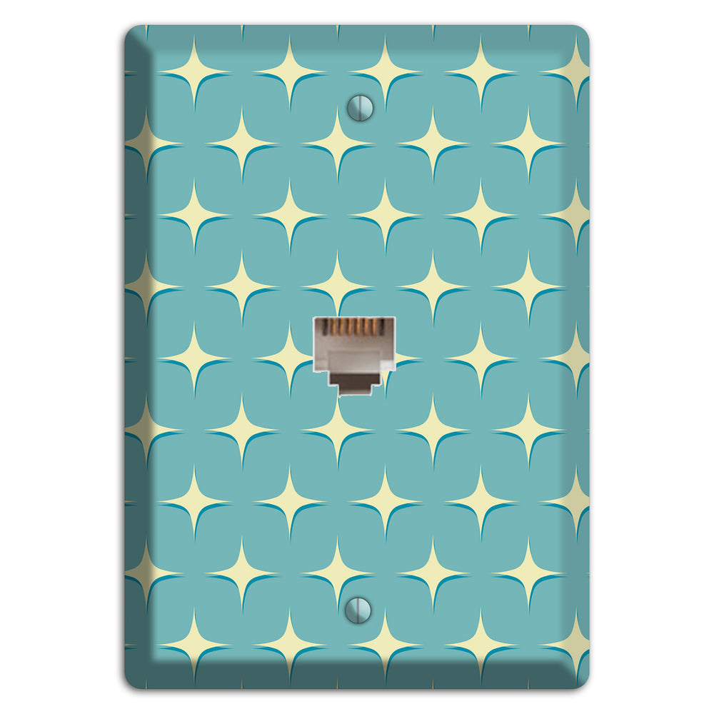 Yellow Atomic Diamond Phone Wallplate