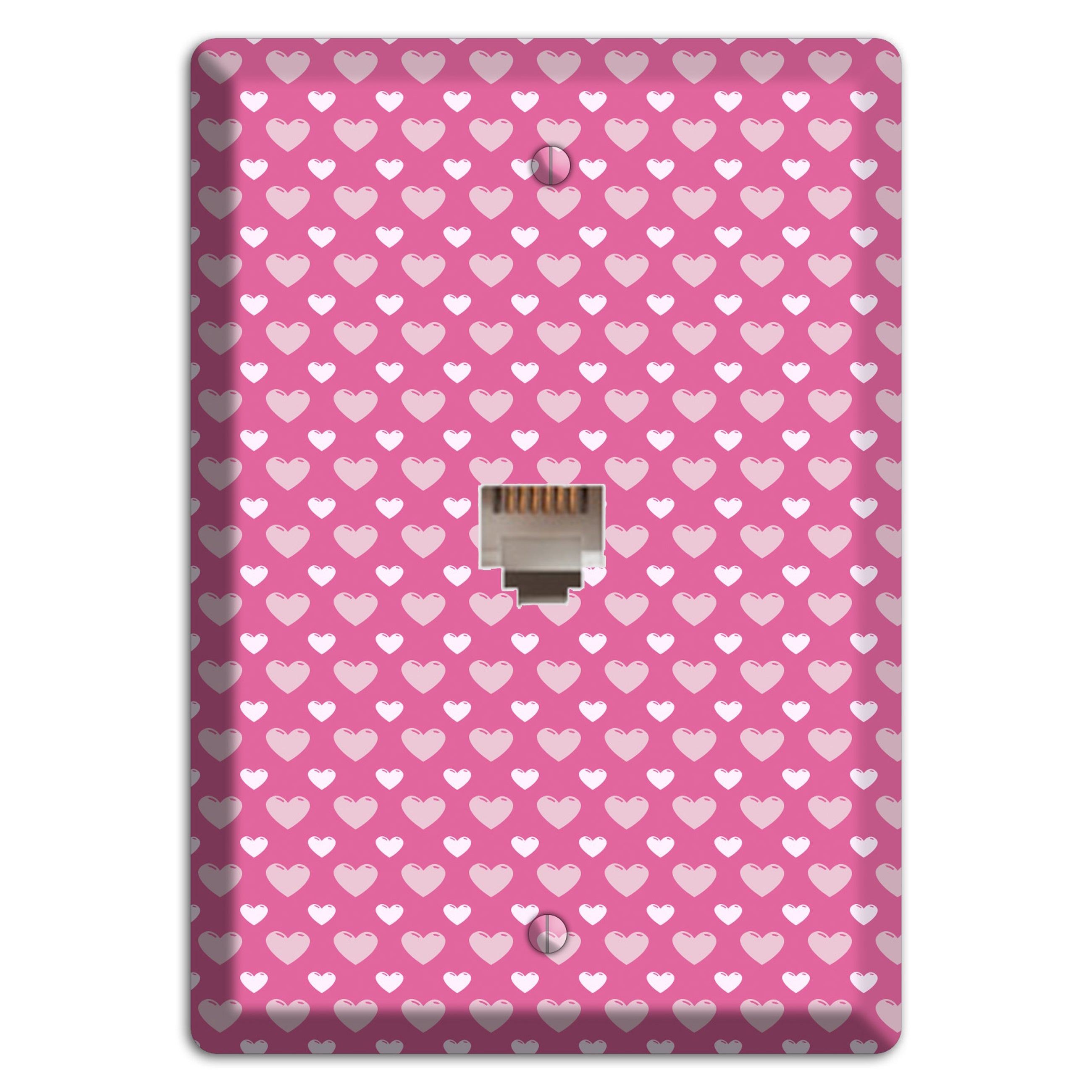 Tiled Small Hearts Phone Wallplate