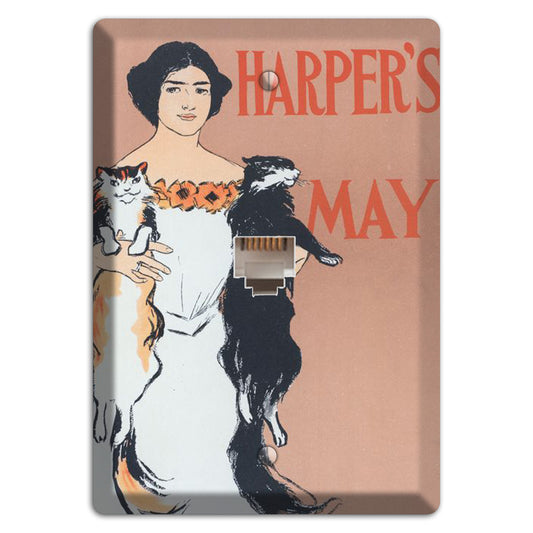 harpers Magazine Vintage Poster Phone Wallplate