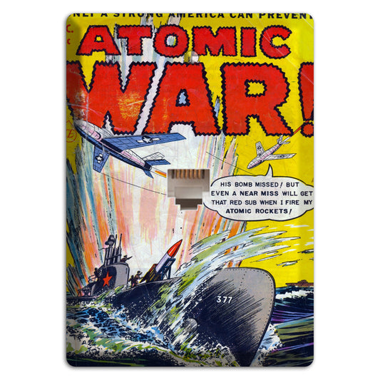 Atomic War Vintage Comics Phone Wallplate