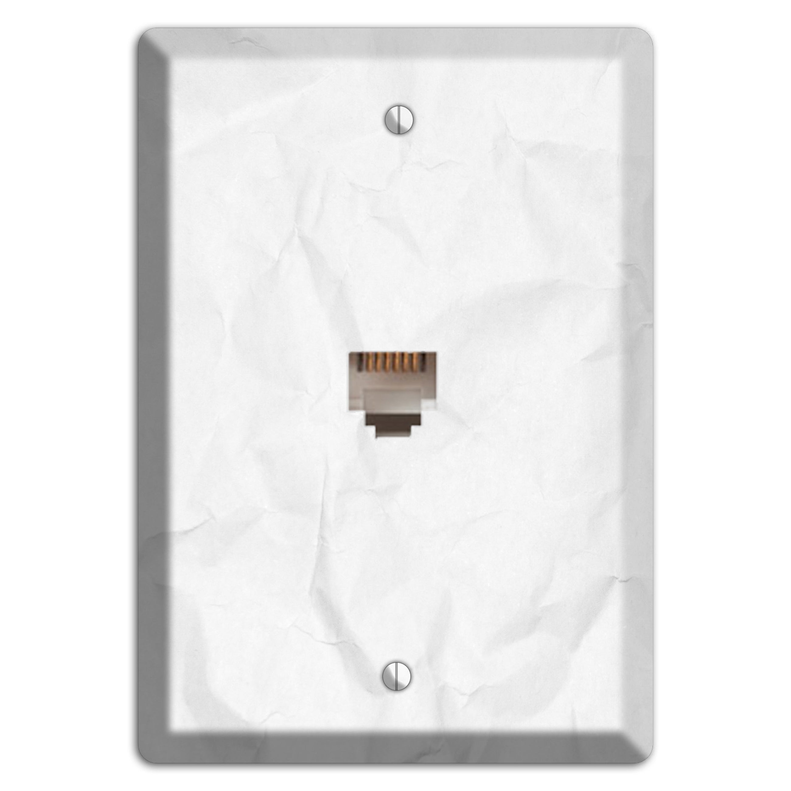 Seashell Crinkled Paper Phone Wallplate