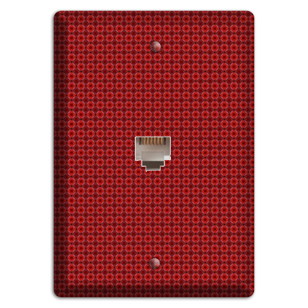 Multi Red Tiled Foulard Phone Wallplate