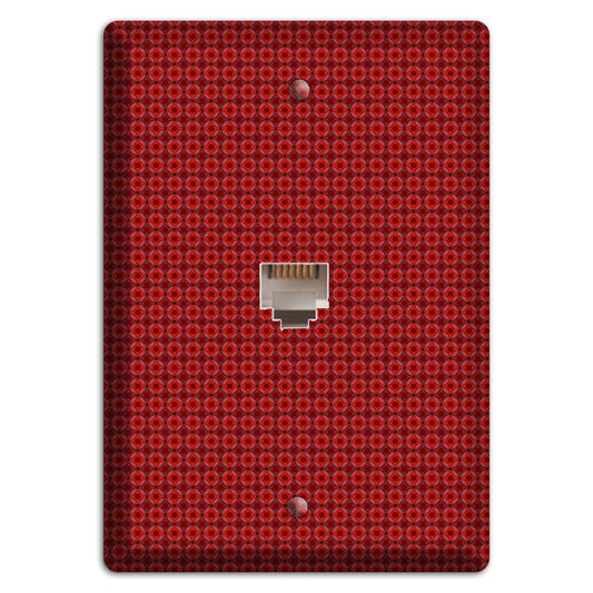 Multi Red Tiled Foulard Phone Wallplate