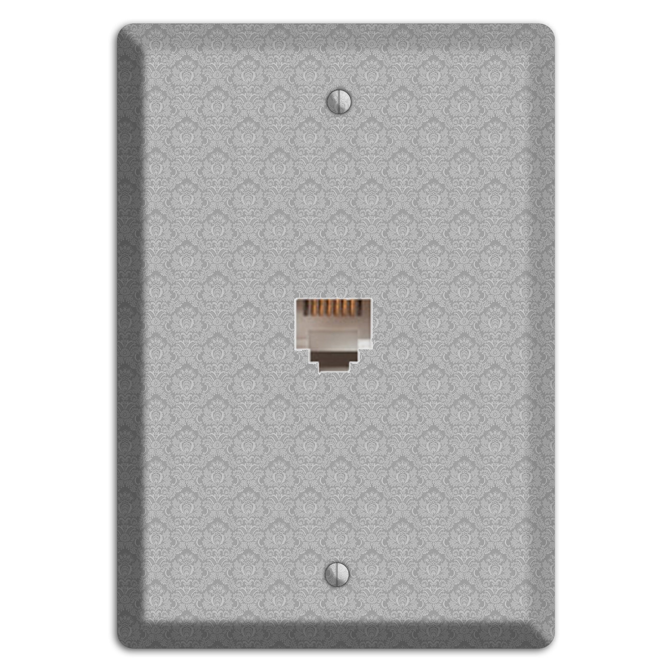 Light Grey Cartouche Phone Wallplate