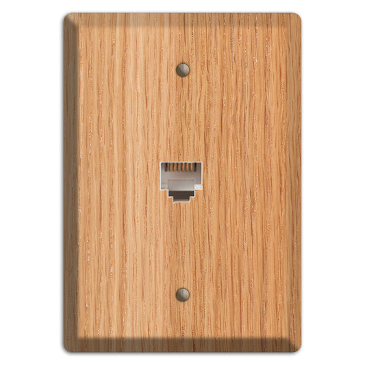 Unfinished Red Oak Wood Phone Hardware with Plate