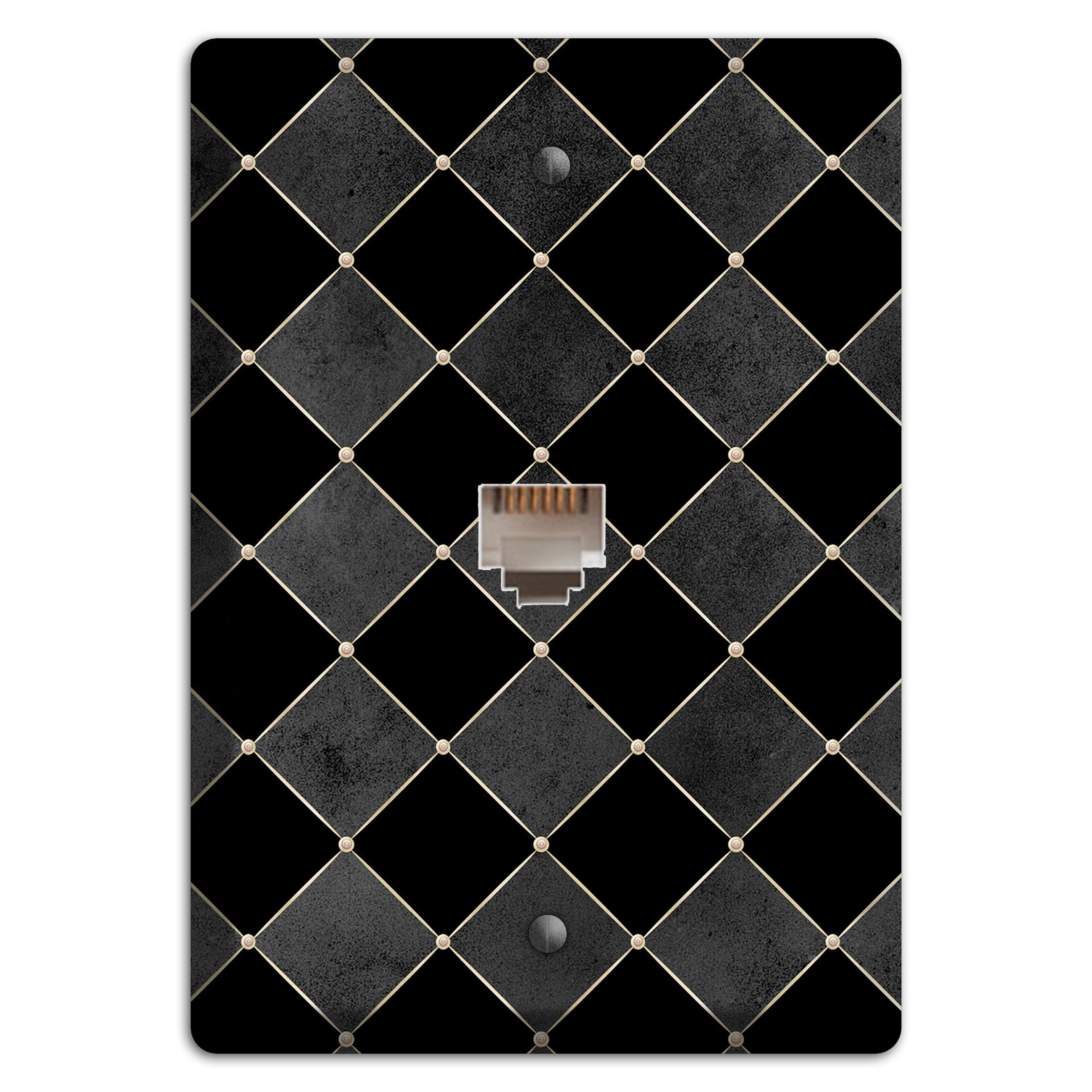 Edgar Allen Poe Diamond Phone Wallplate