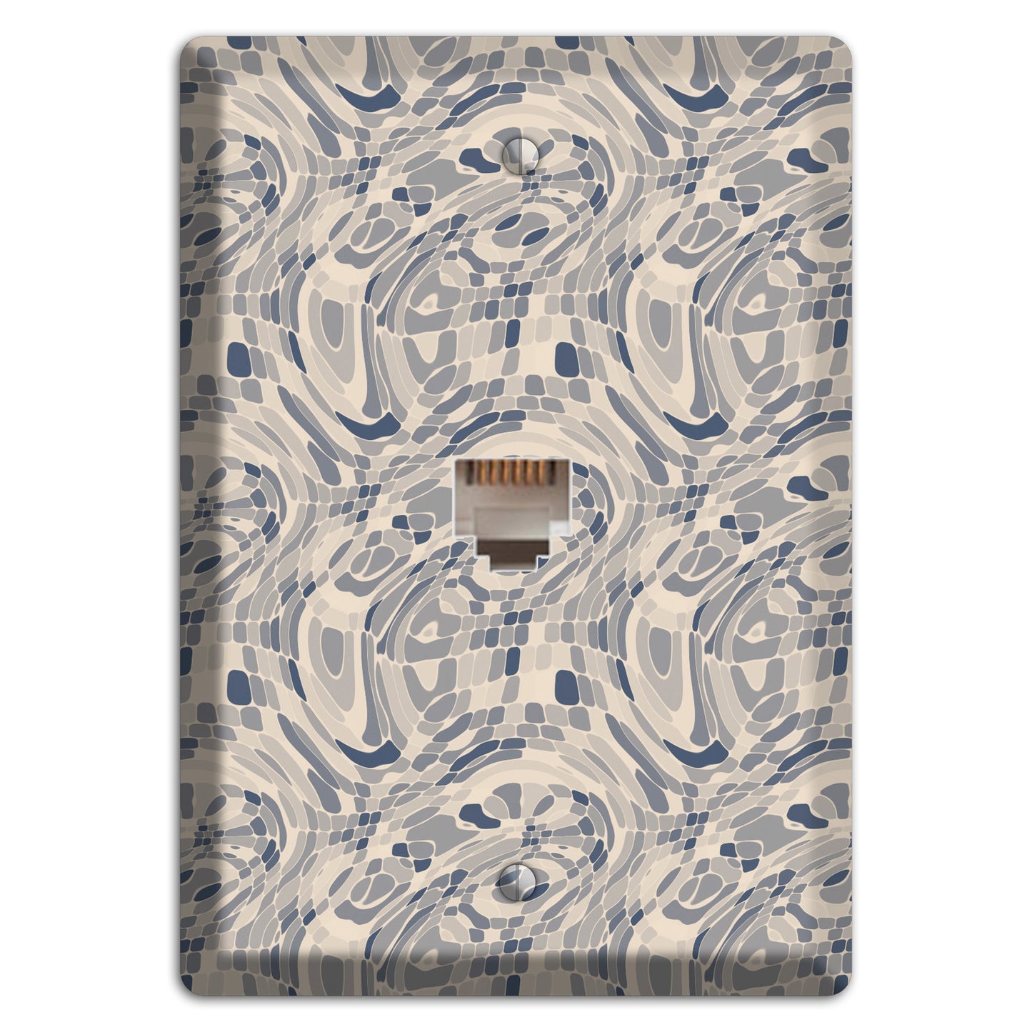 Blue and Beige Abstract 2 Phone Wallplate