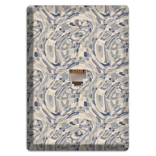 Blue and Beige Abstract 2 Phone Wallplate