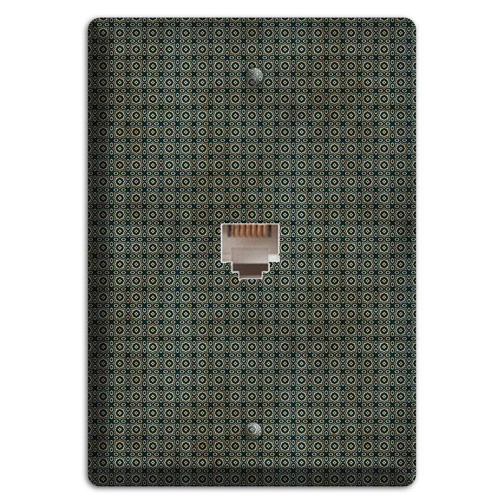 Dark Green Grunge Tiny Tiled Tapestry Phone Wallplate
