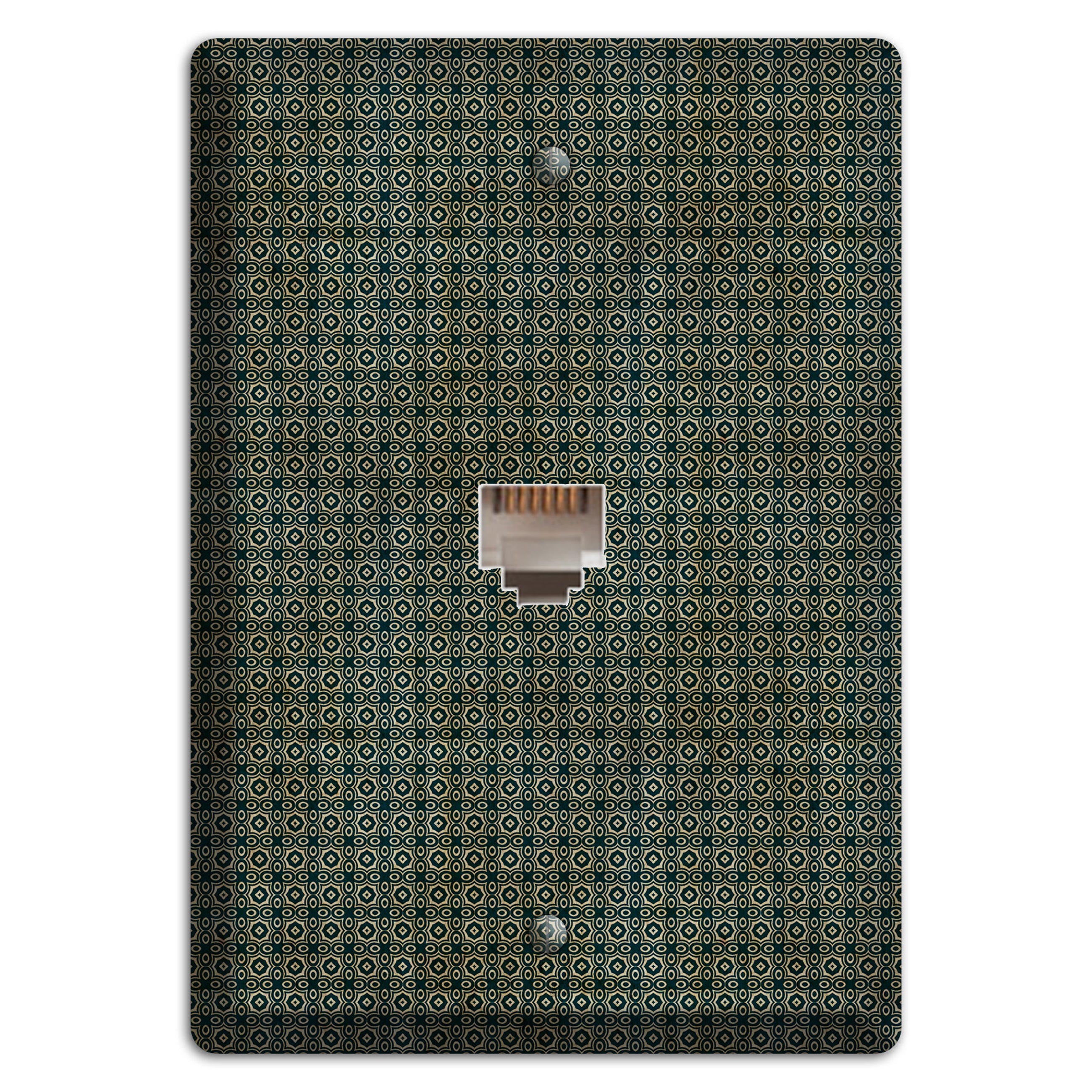 Dark Green Grunge Tiny Tiled Tapestry Phone Wallplate