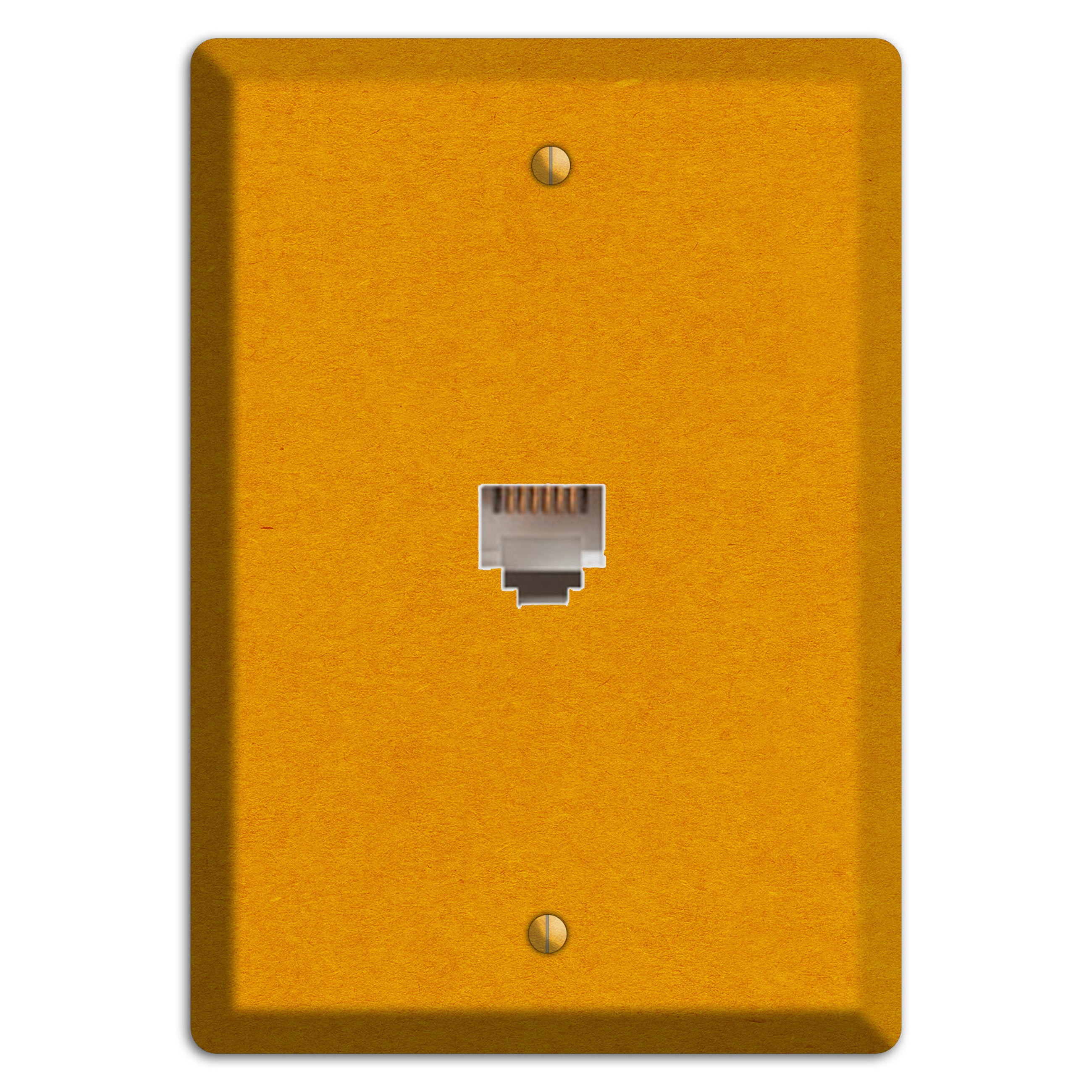 Tangerine Kraft Phone Wallplate