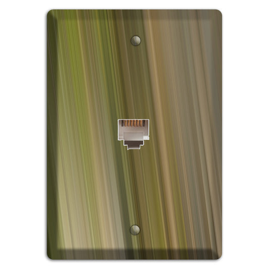 Olive and Brown Ray of Light Phone Wallplate