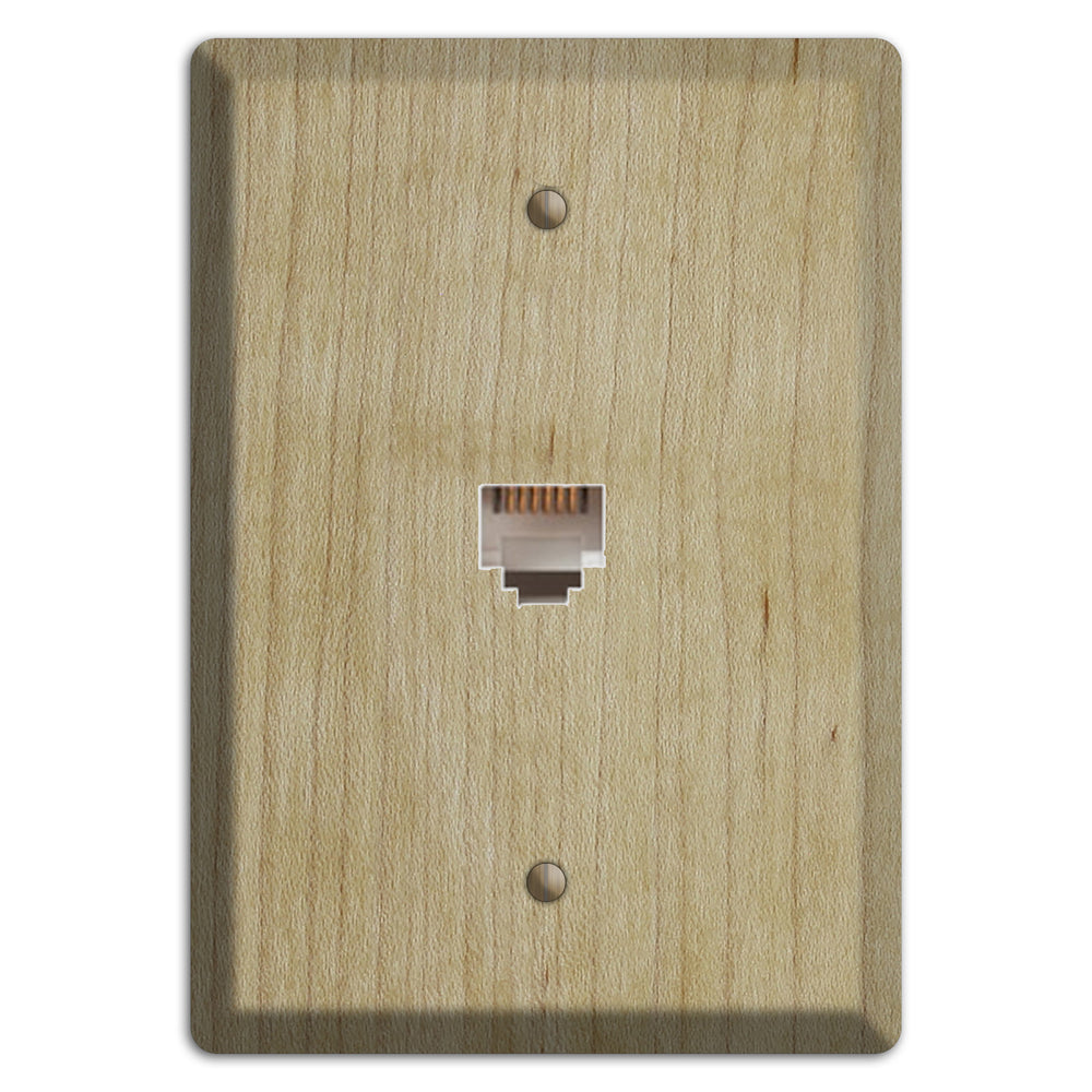 Unfinished Maple Wood Phone Hardware with Plate