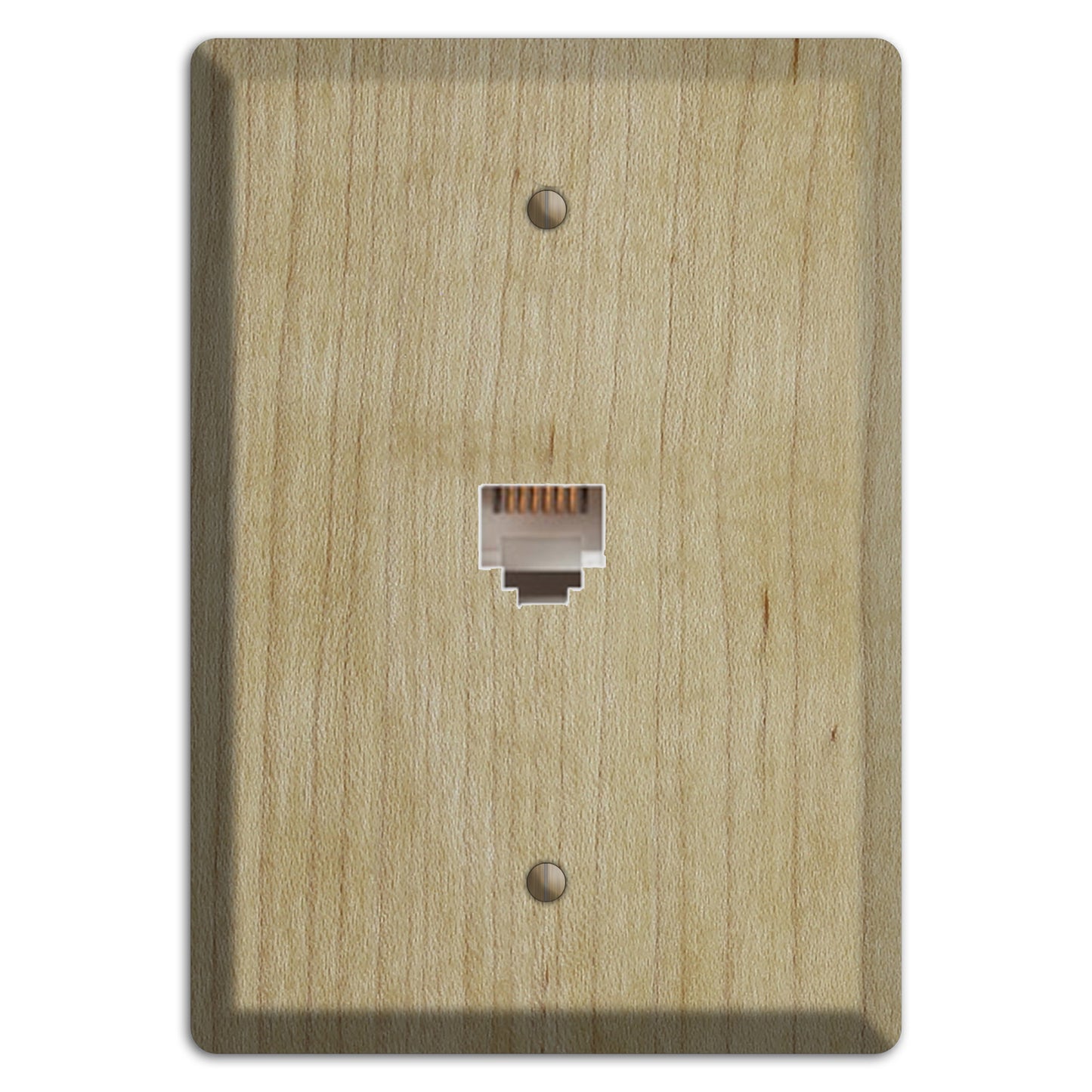 Unfinished Maple Wood Phone Hardware with Plate