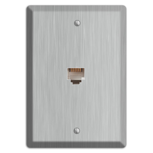 Brushed Stainless Steel Phone Wallplate