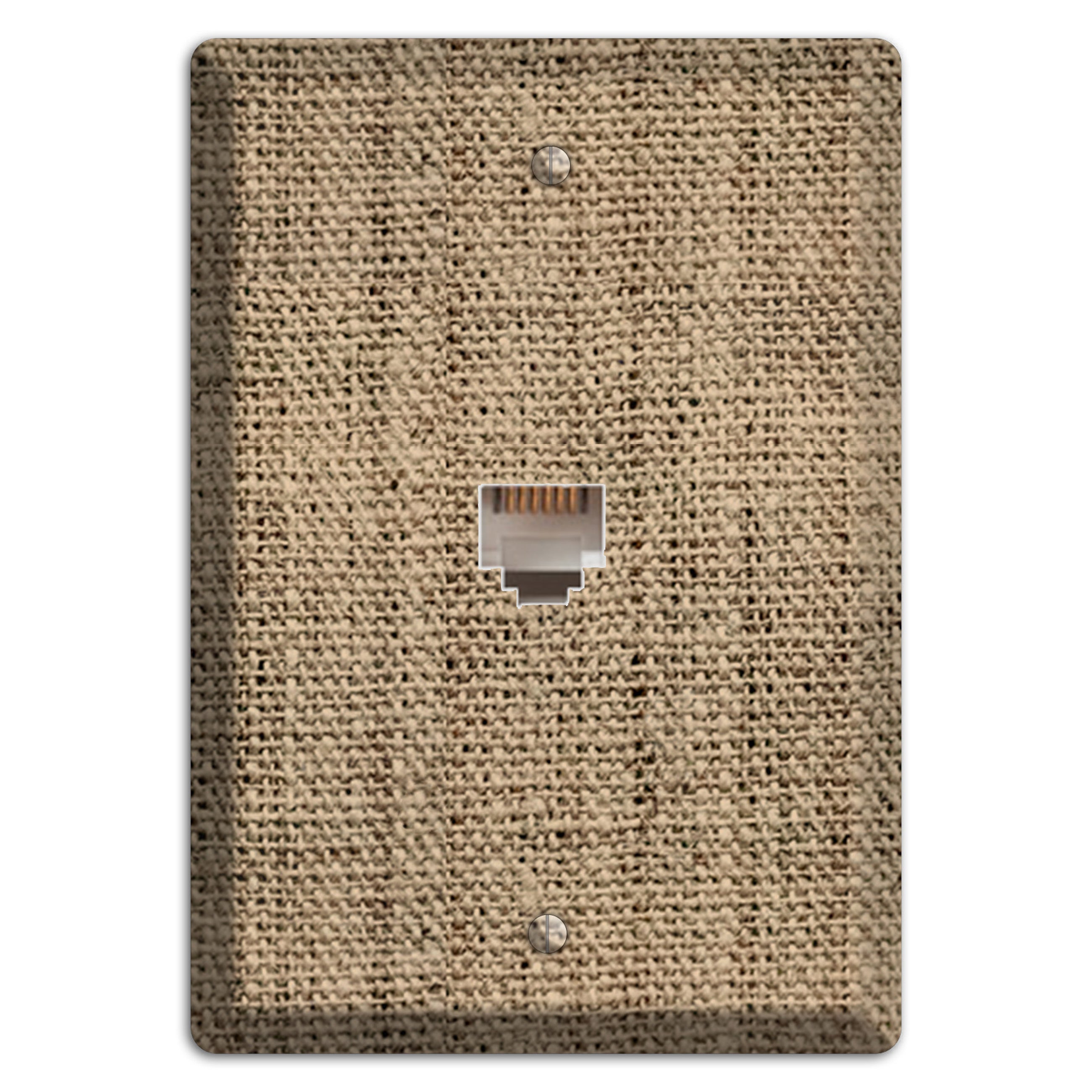 Donkey Brown Burlap Phone Wallplate