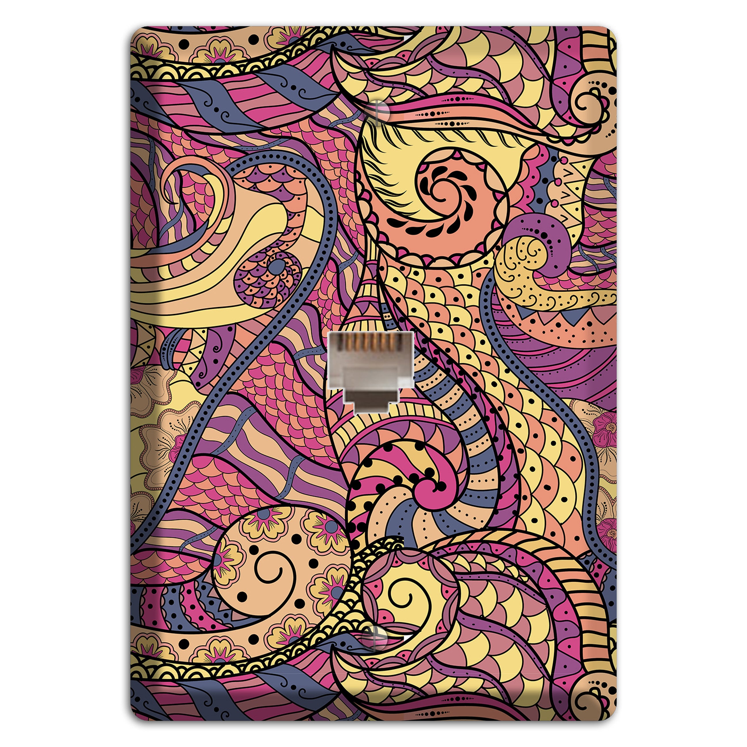 Retro Flourish 2 Phone Wallplate