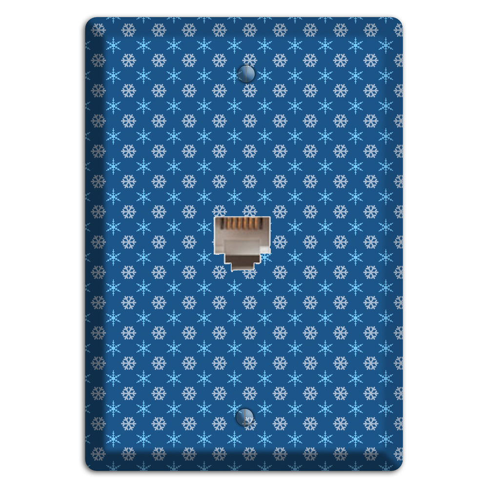 Blue Foulard Phone Wallplate