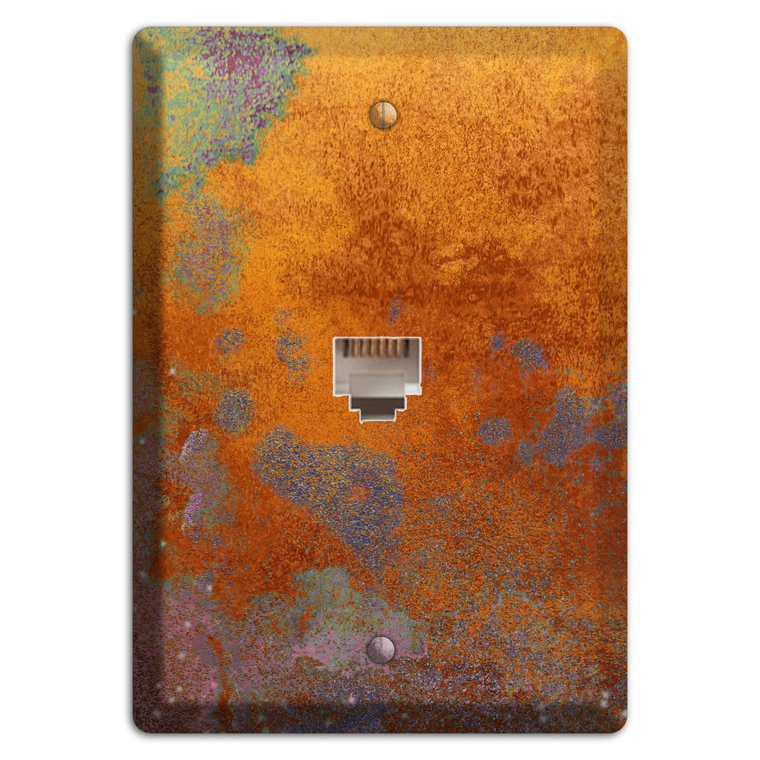 Antique Copper with Purple Phone Wallplate