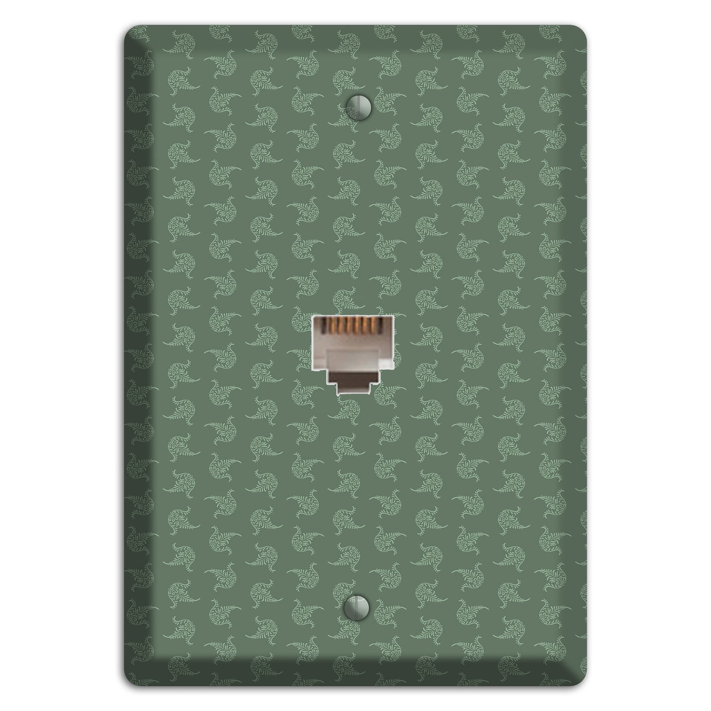Moss Tiny Trefoil Cartouche Phone Wallplate