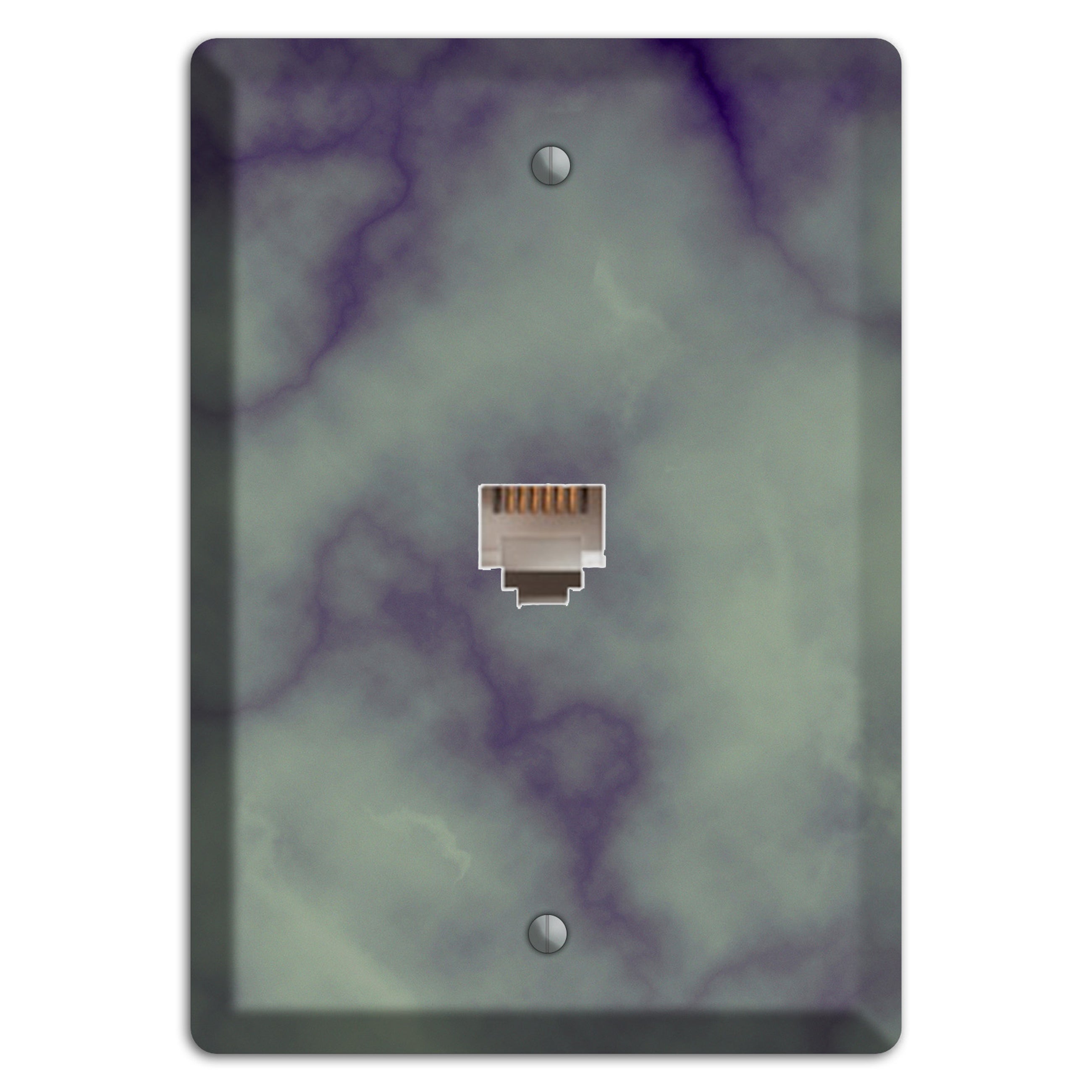 Mid Gray Marble Phone Wallplate