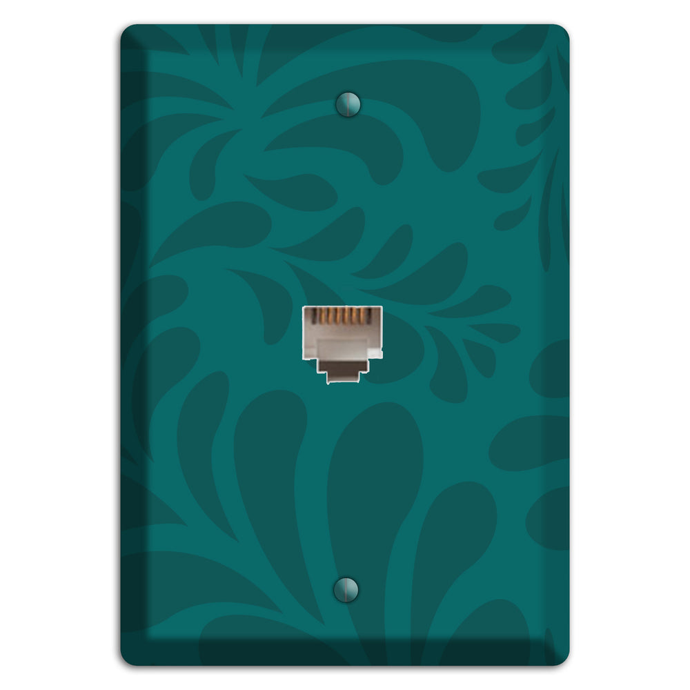 Jade Herati Phone Wallplate