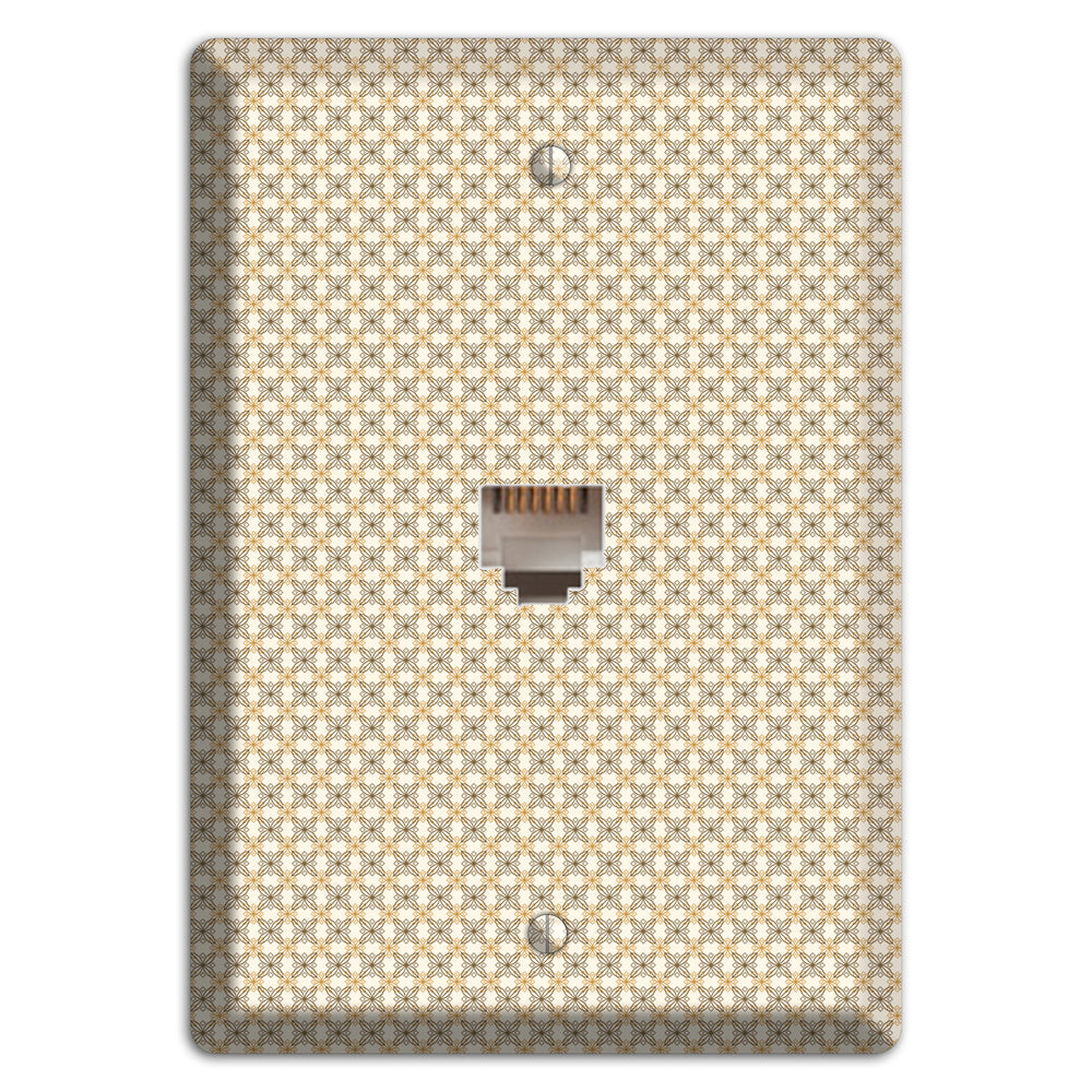 Multi Beige Tiled Arabesque Phone Wallplate