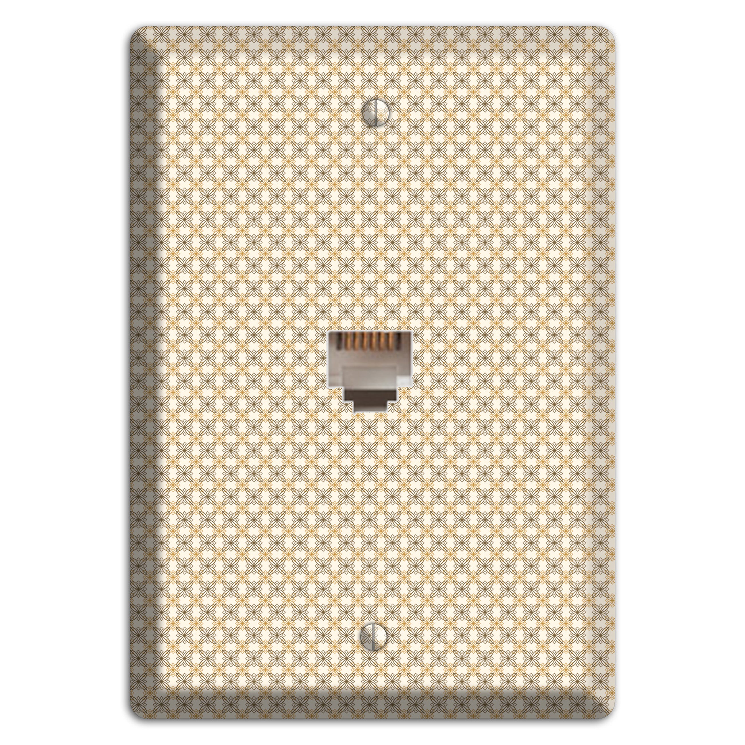 Multi Beige Tiled Arabesque Phone Wallplate