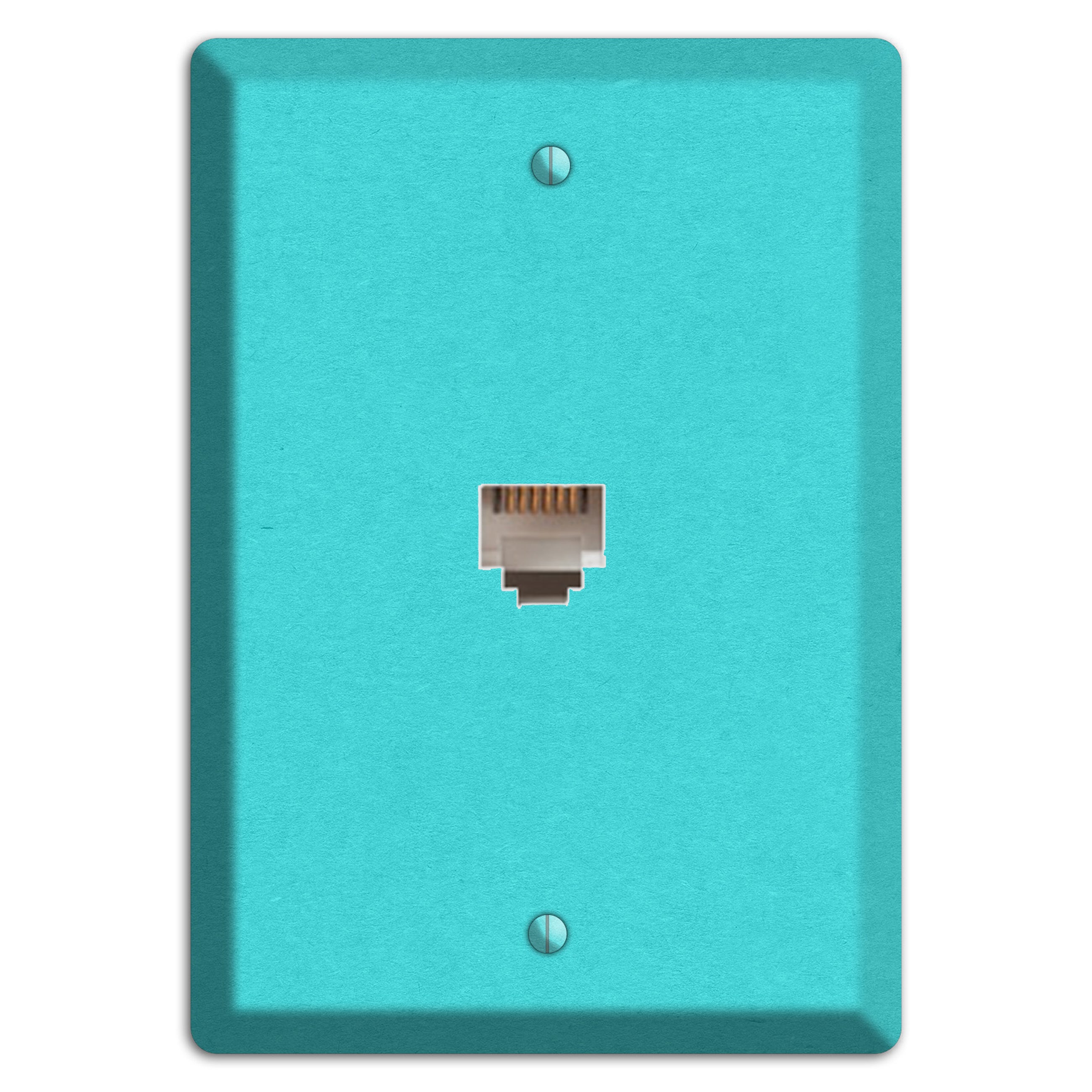 Turquoise Kraft Phone Wallplate