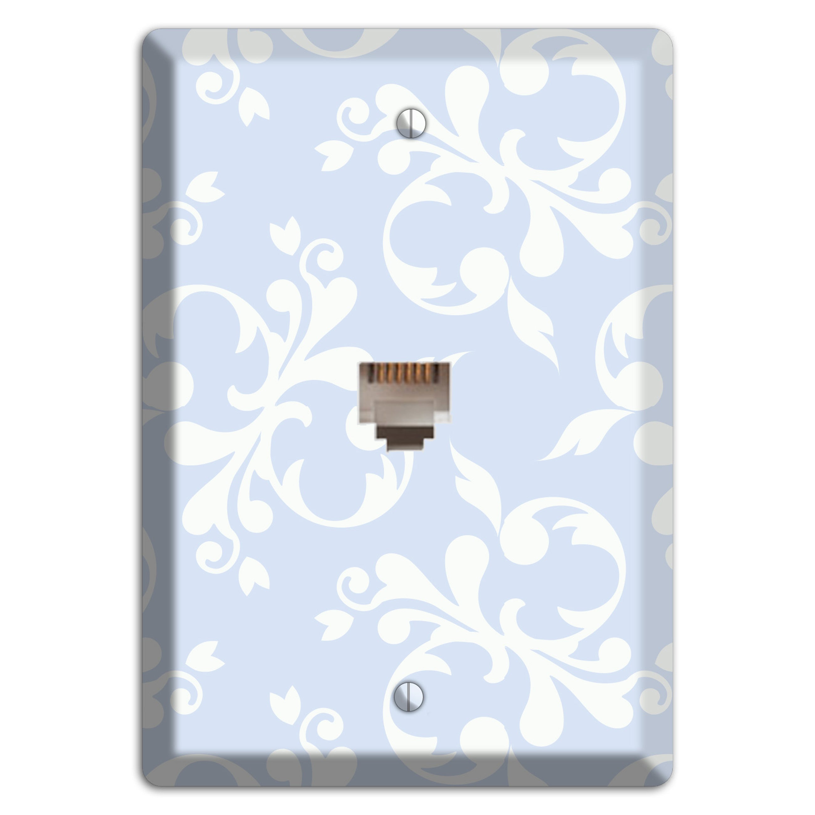 Light Blue Victorian Toile Phone Wallplate