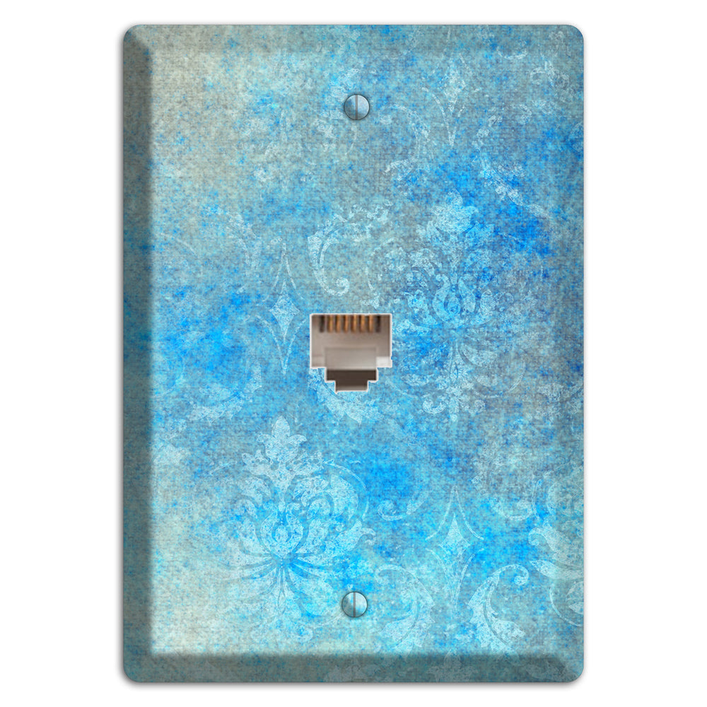Picton Blue Whimsical Damask Phone Wallplate
