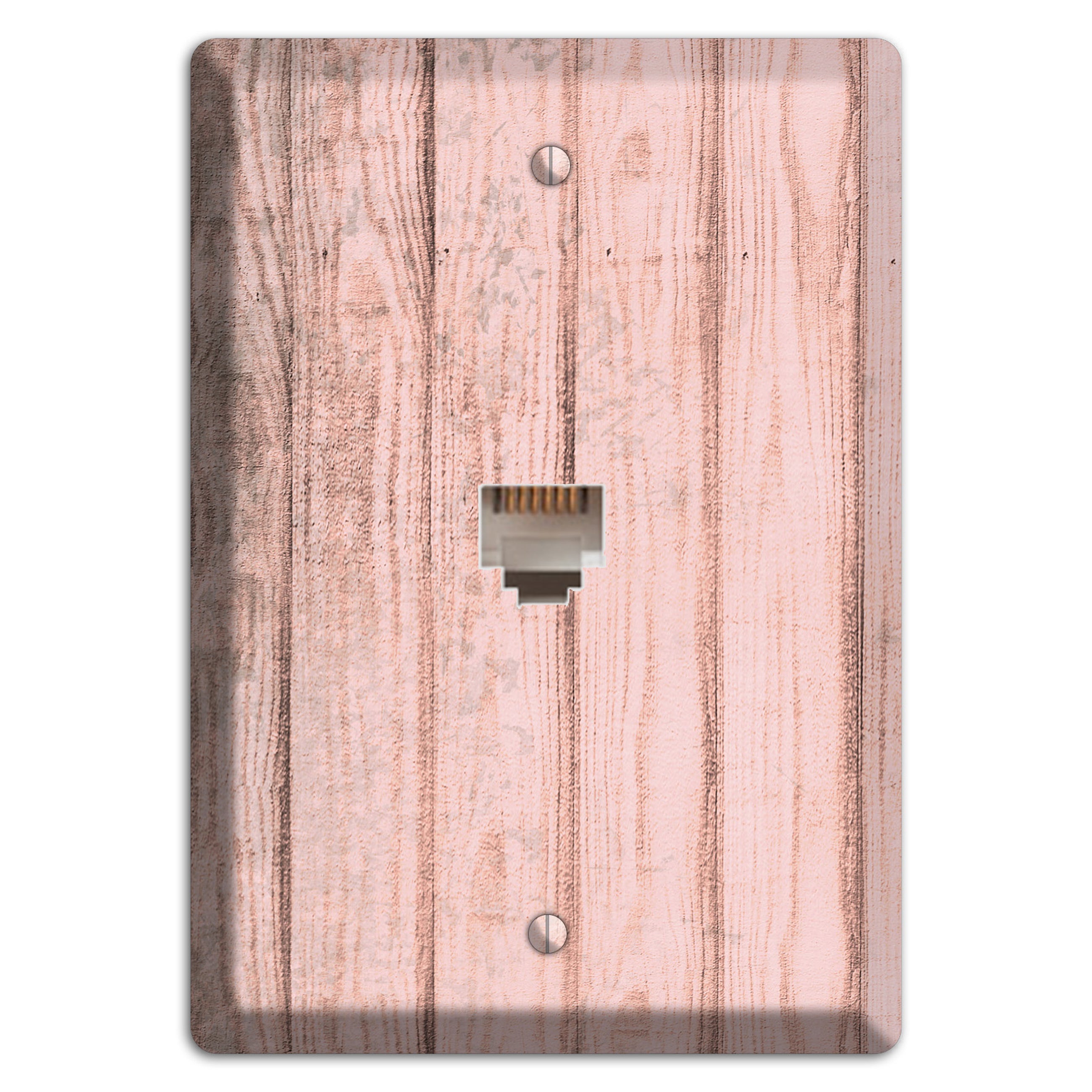 Beauty Bush Weathered Wood Phone Wallplate