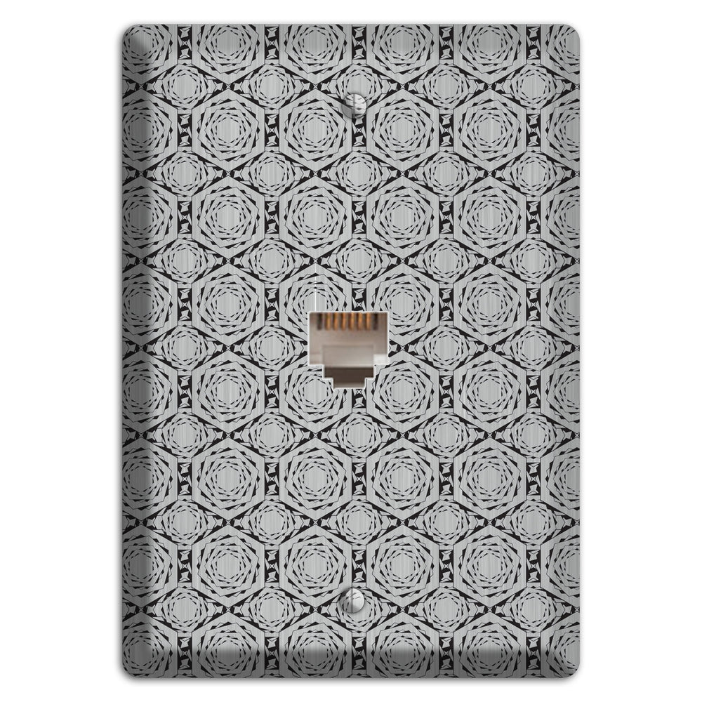 Overly Hexagon Rotation Stainless Steel Phone Wallplate