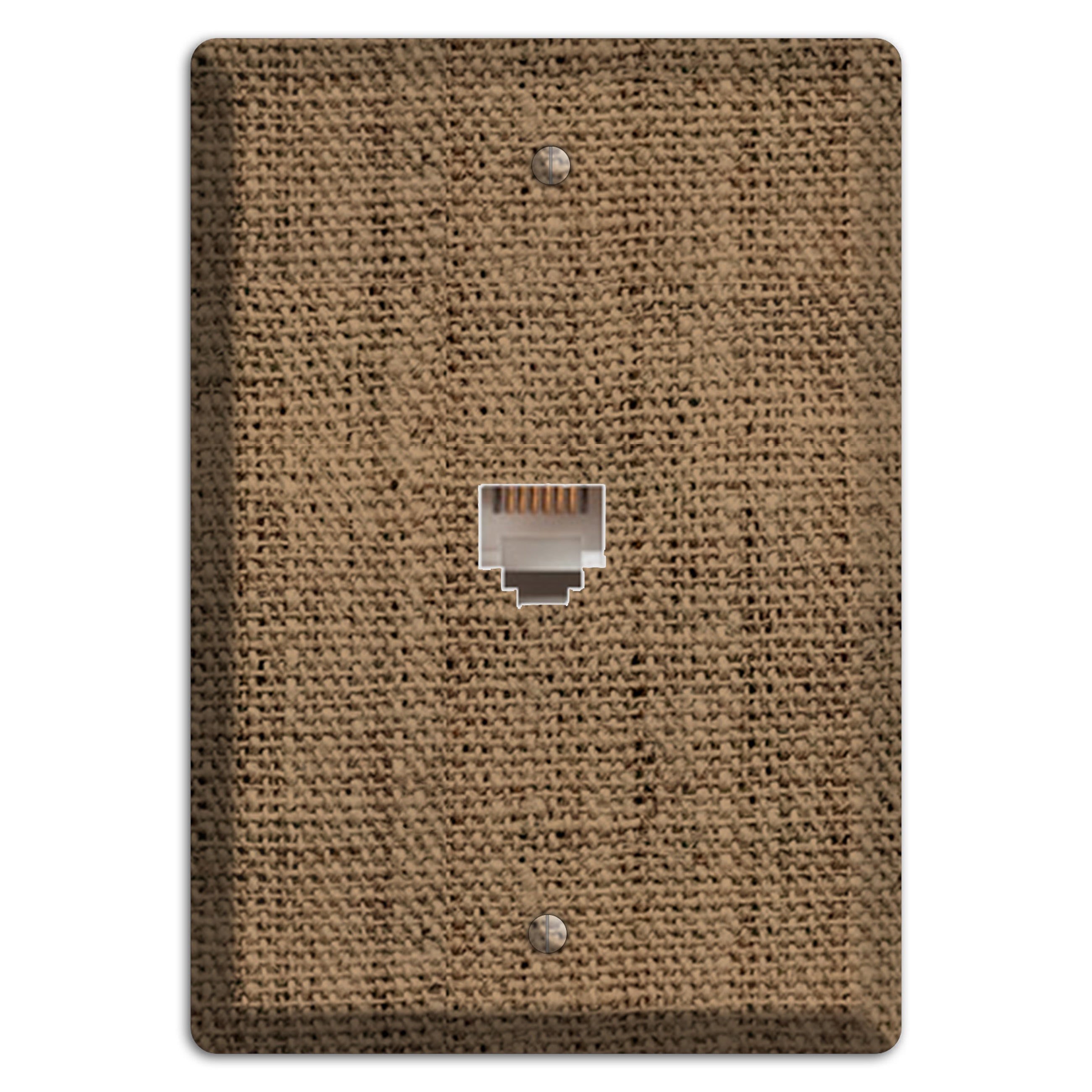 Shadow Burlap Phone Wallplate