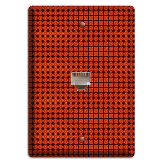 Maroon with Tiled Red Foulard Phone Wallplate