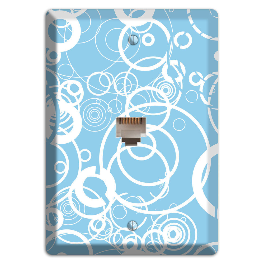 Light Blue Circles Phone Wallplate