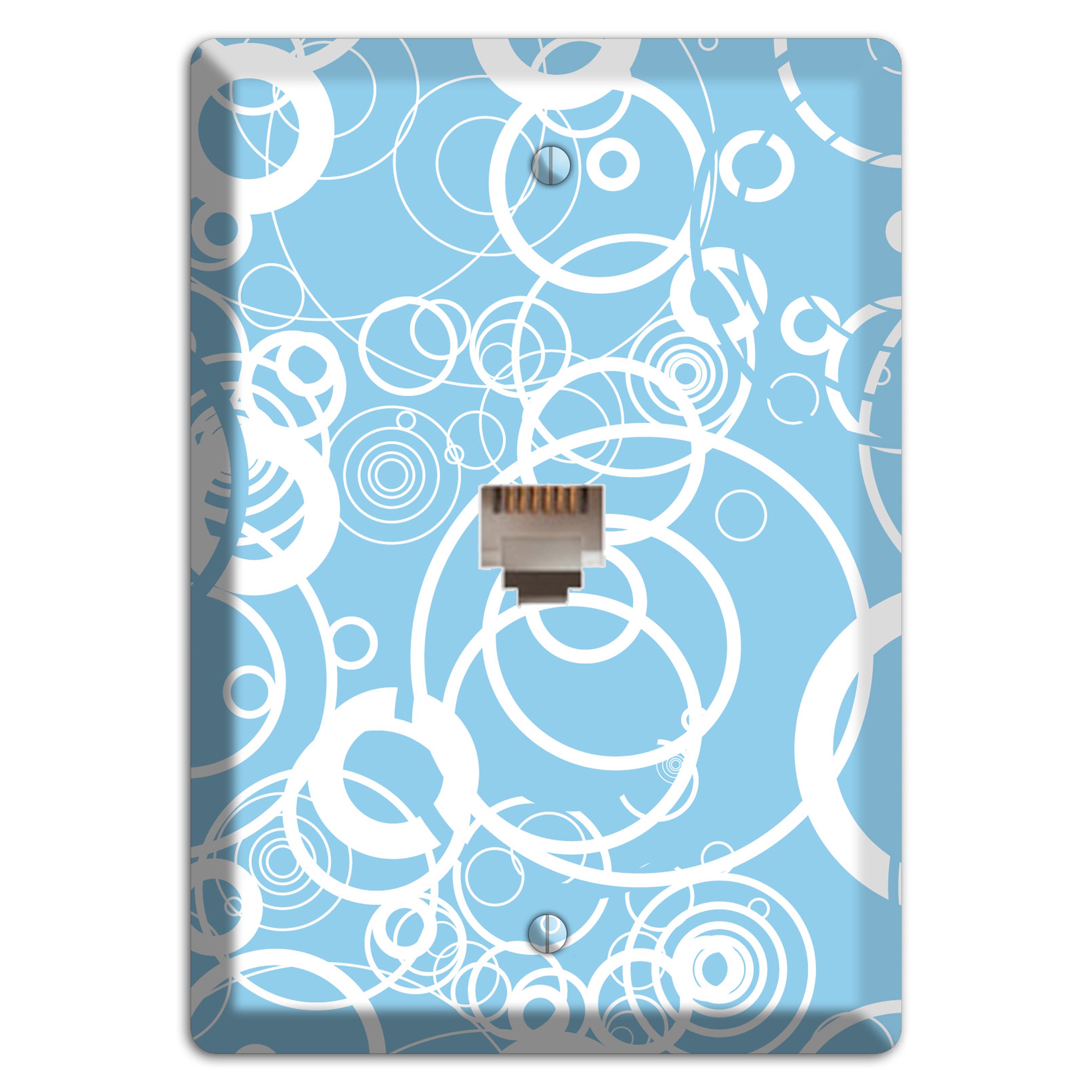 Light Blue Circles Phone Wallplate