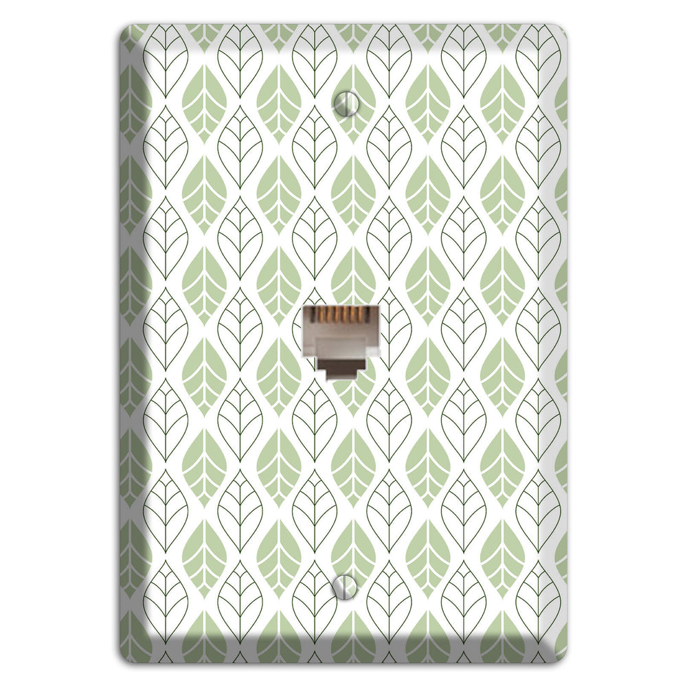 Leaves Style W Phone Wallplate