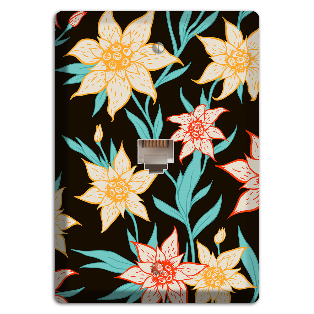 Hand Drawn Flowers Style B Phone Wallplate