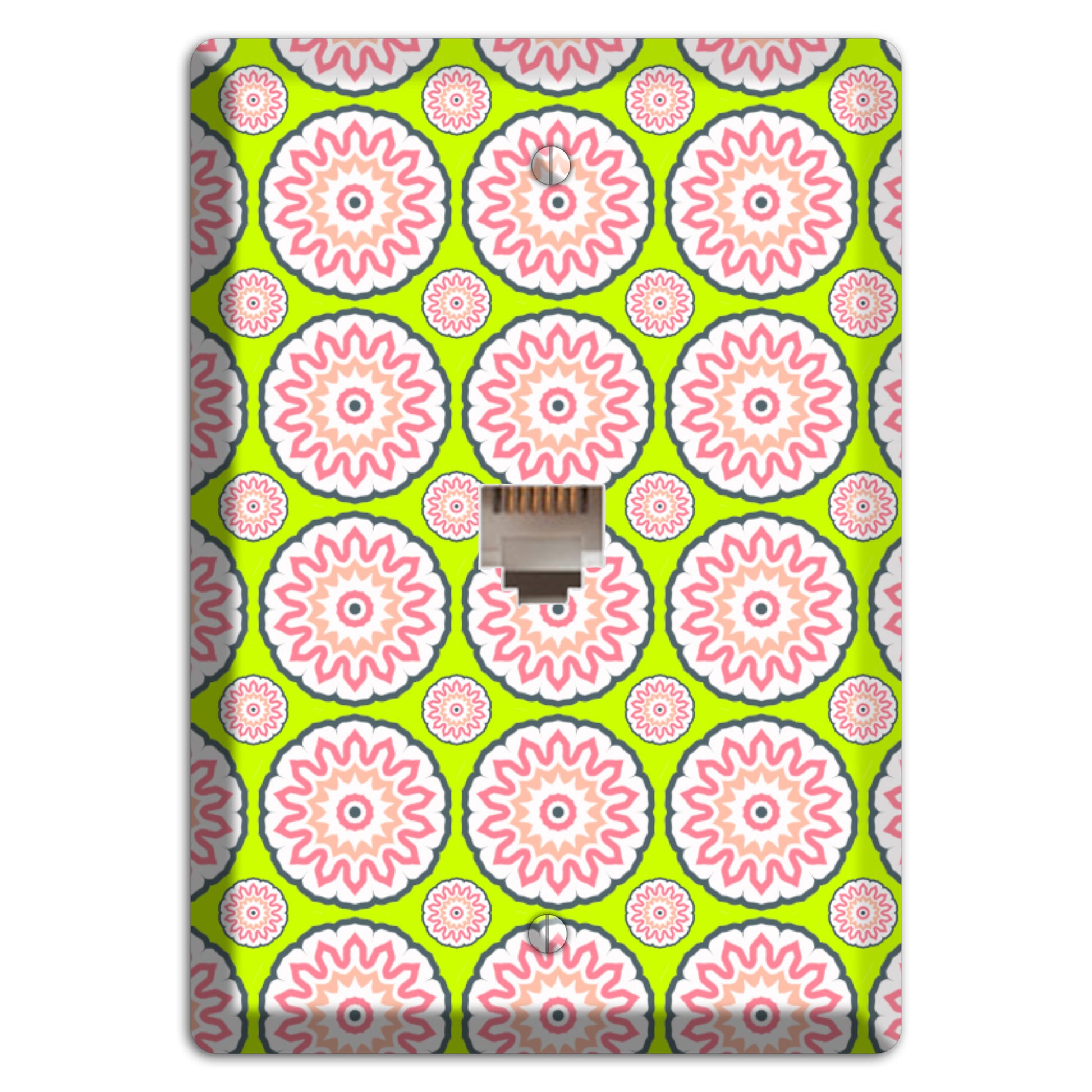 Green with Tiled Suzani Phone Wallplate