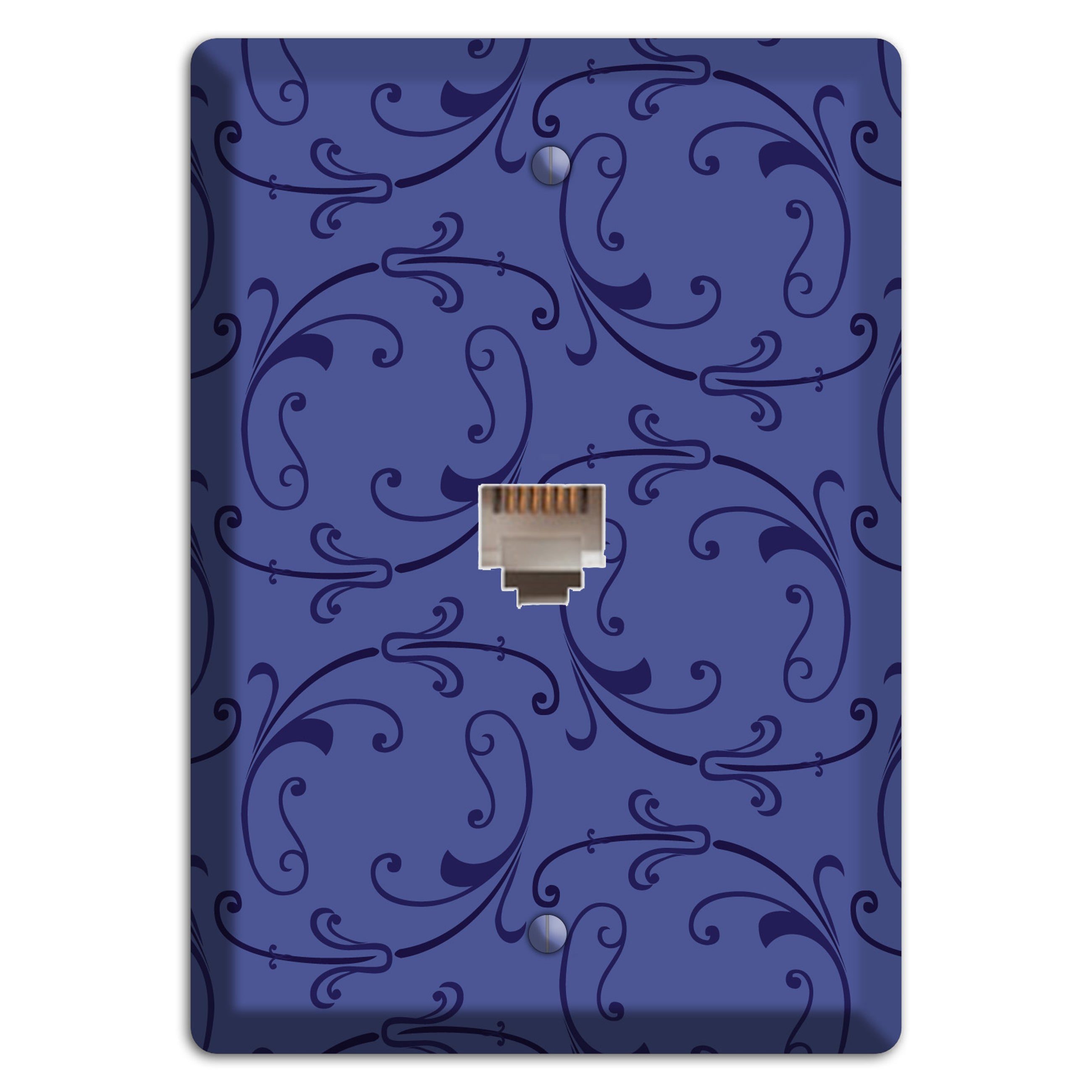 Green and Brown Argyle Phone Wallplate