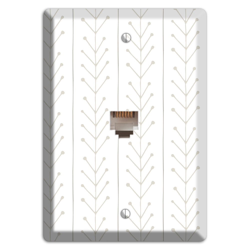 Simple Scandanavian Style F Phone Wallplate